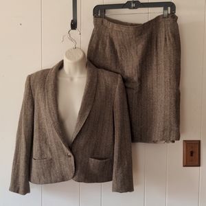 Vintage tweed wool suit union made size 8